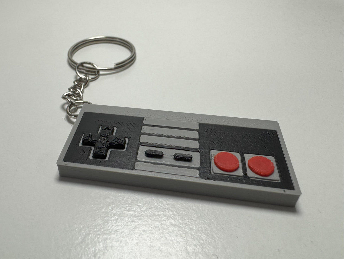 Nintendo NES Inspired Controller Keychain โ 3D Printed Retro Gamer Gift