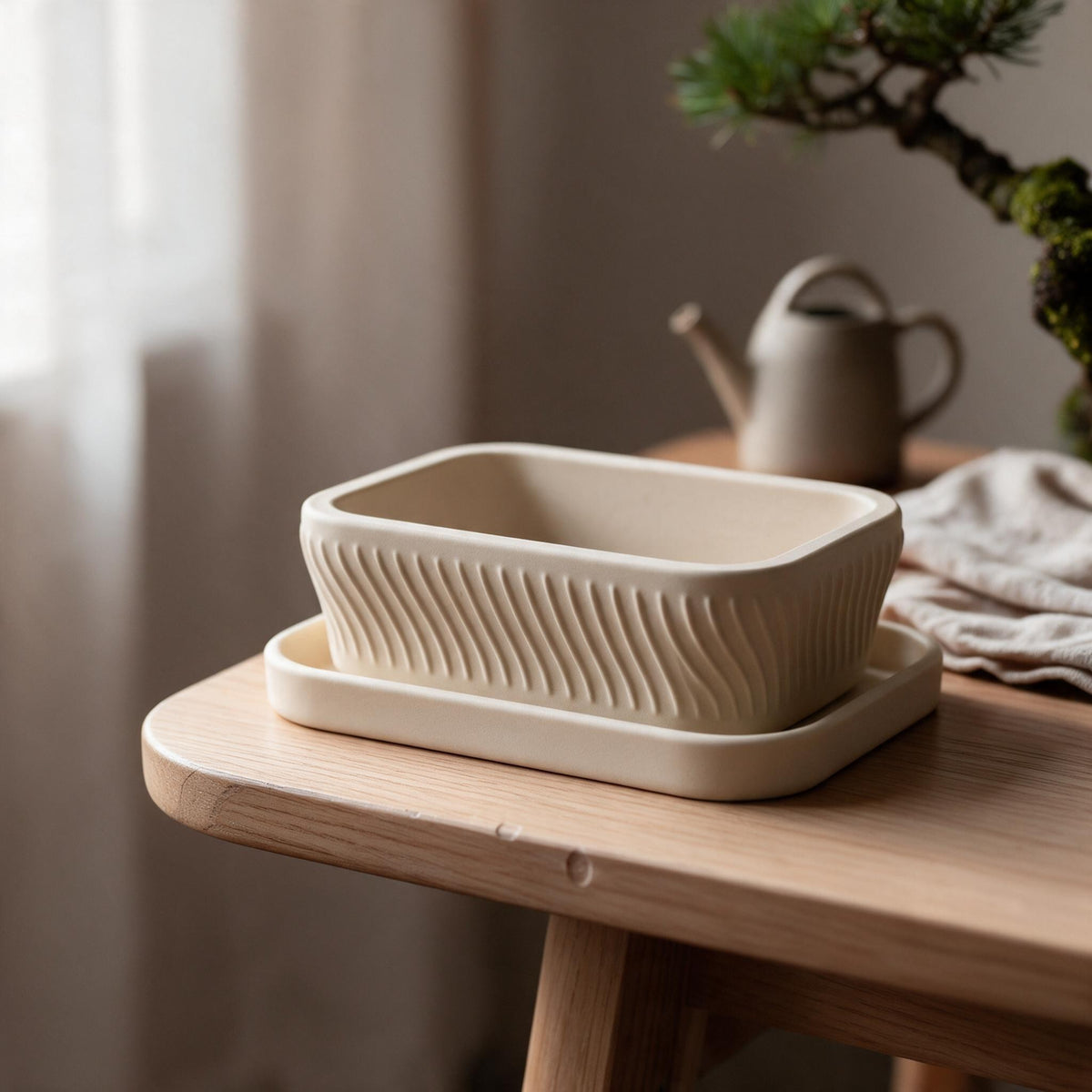Bonsai Pot with Drip Tray