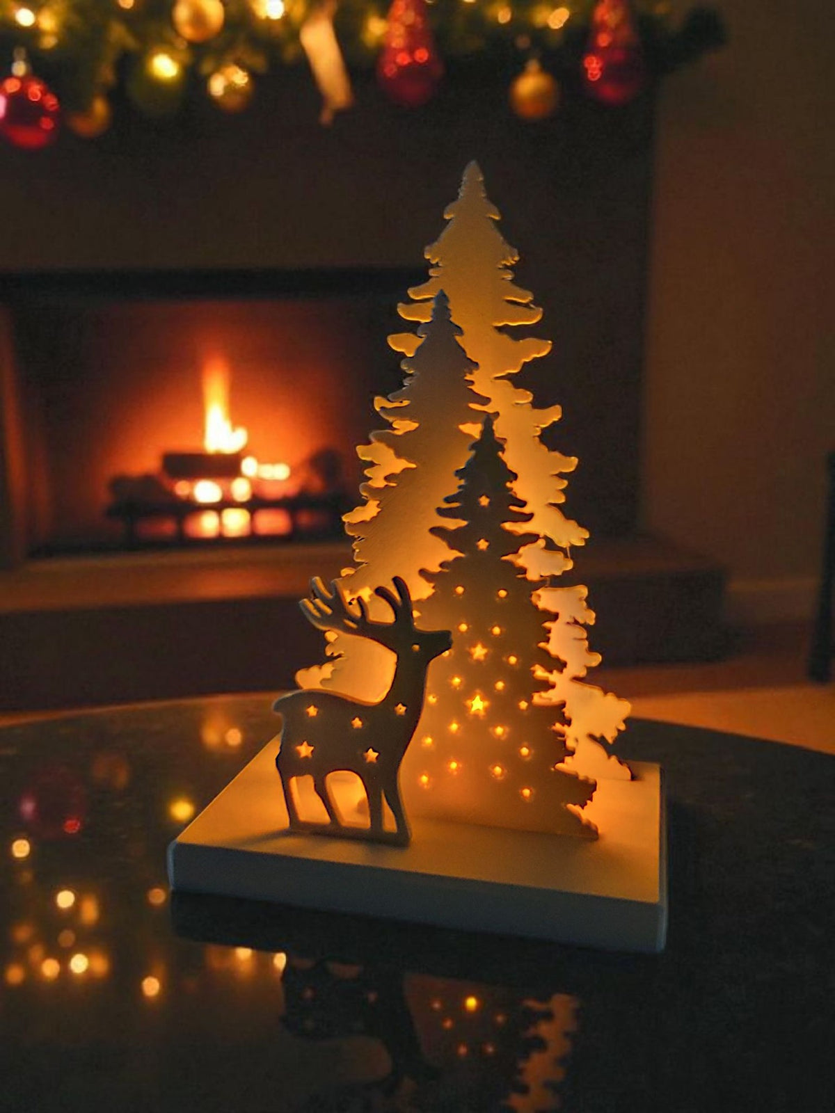 Christmas Scene Tealight Decor