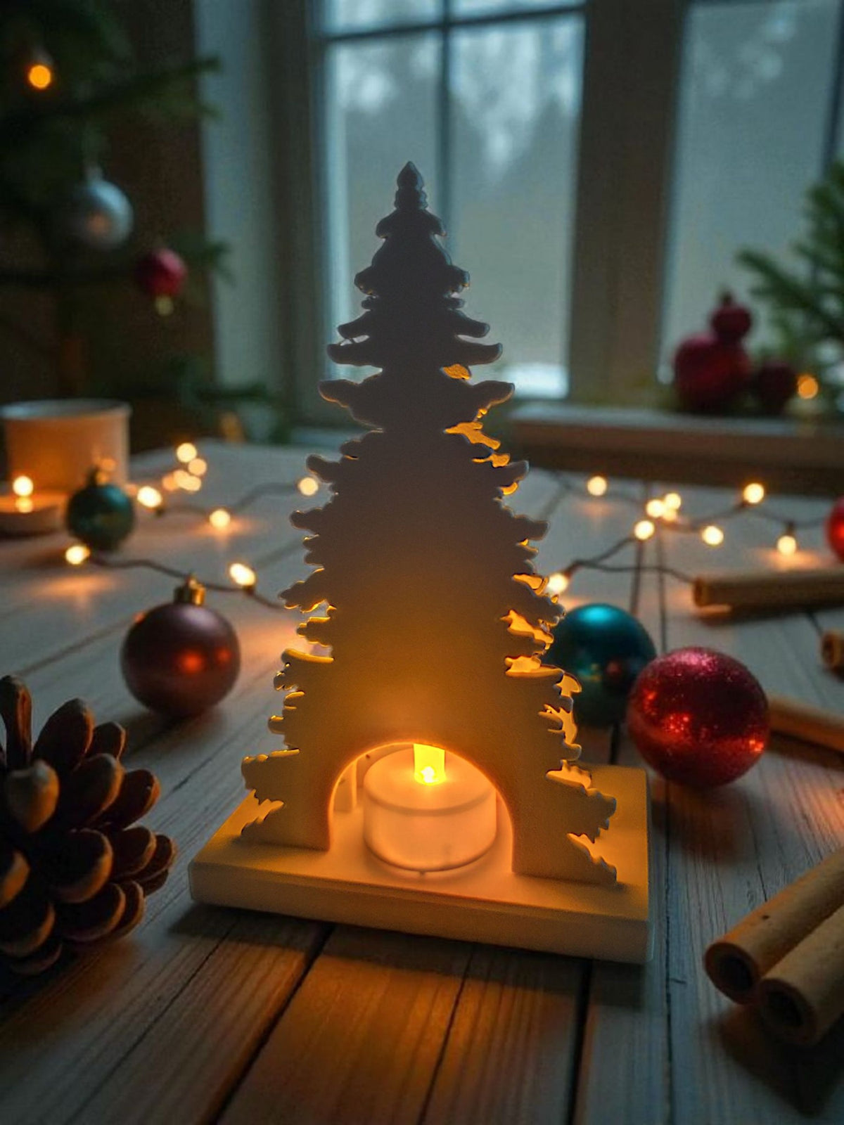 Christmas Scene Tealight Decor