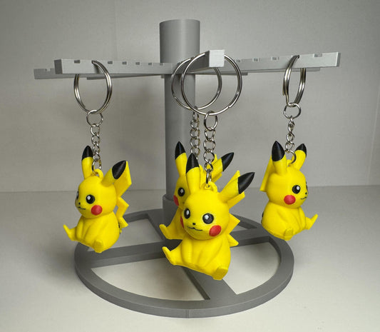 Pikachu Inspired Mini Keychain – 3D Printed Fan-Made Pokémon Gift