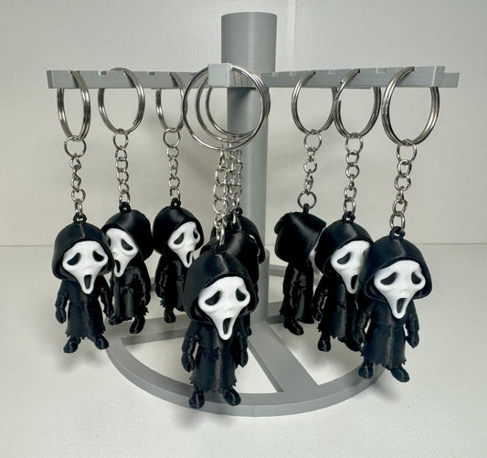 Ghostface Keychain: 3D Printed Horror Movie Fan Art