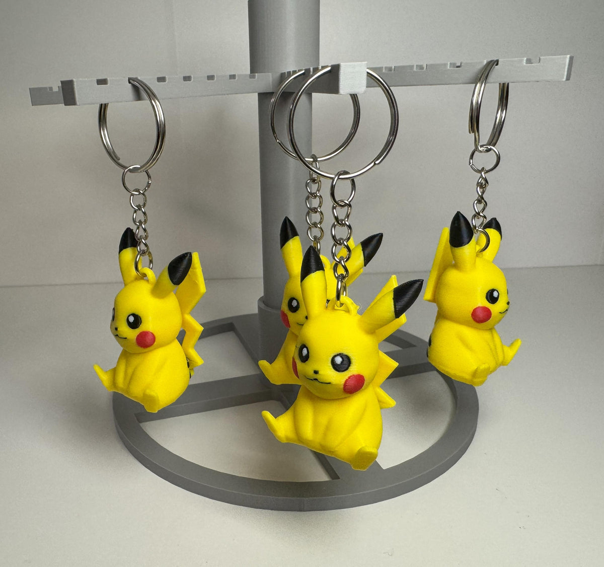 Pikachu Inspired Mini Keychain – 3D Printed Fan-Made Pokémon Gift