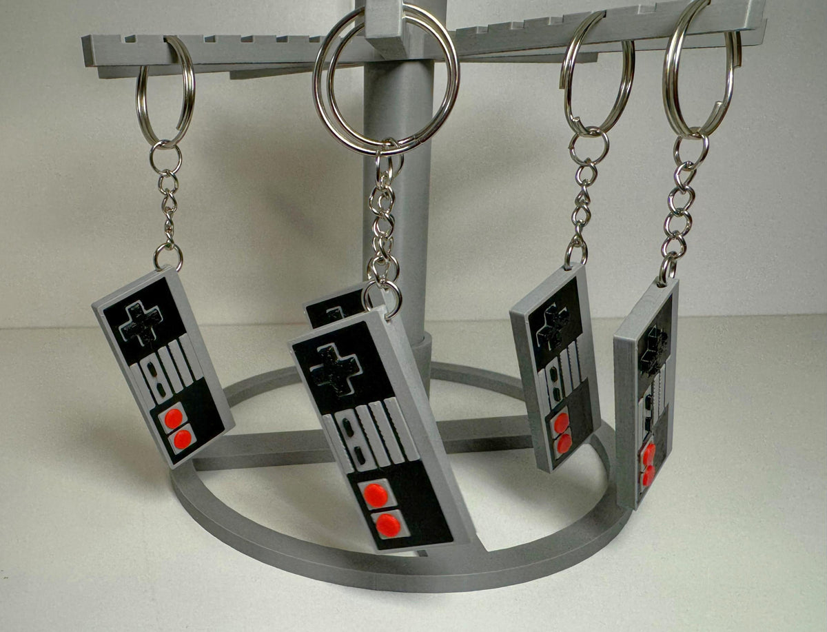 Nintendo NES Inspired Controller Keychain – 3D Printed Retro Gamer Gift