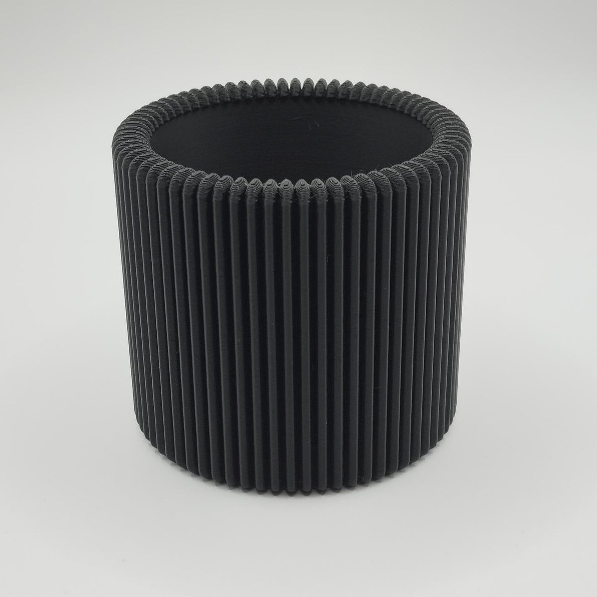 Ribbed Pencil Holder | Modern Desk Organizer Cup, 3D Printed Office Accessory