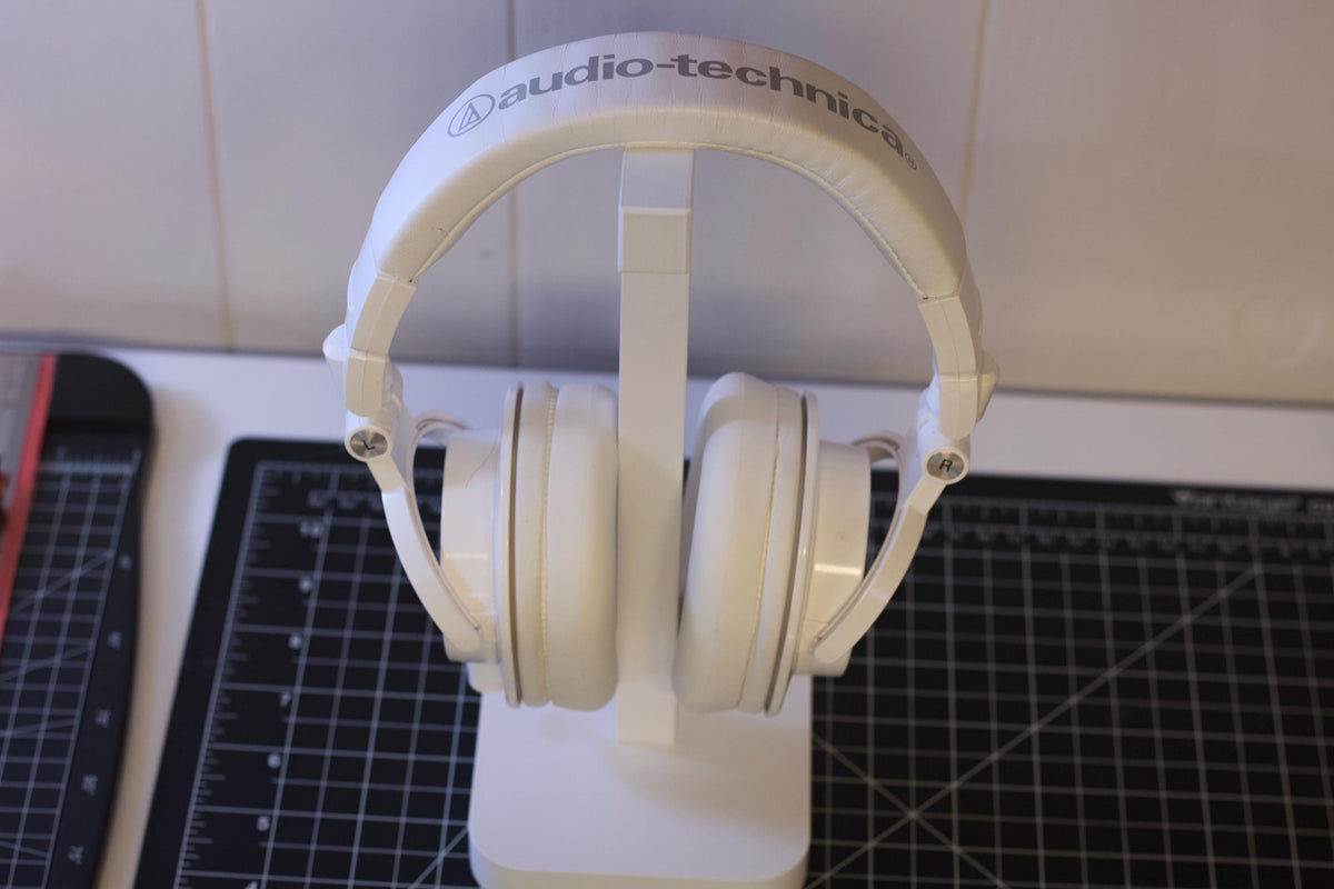Modern Headphone Stand | Minimalist Desk Organizer | 3D Printed Headset Holder | Gaming Desk Accessories