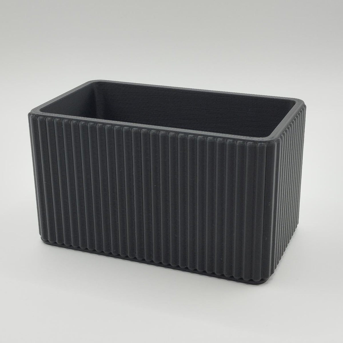 Ribbed Desk Organizer | Minimalist 3D Printed Pen Holder, Office Storage