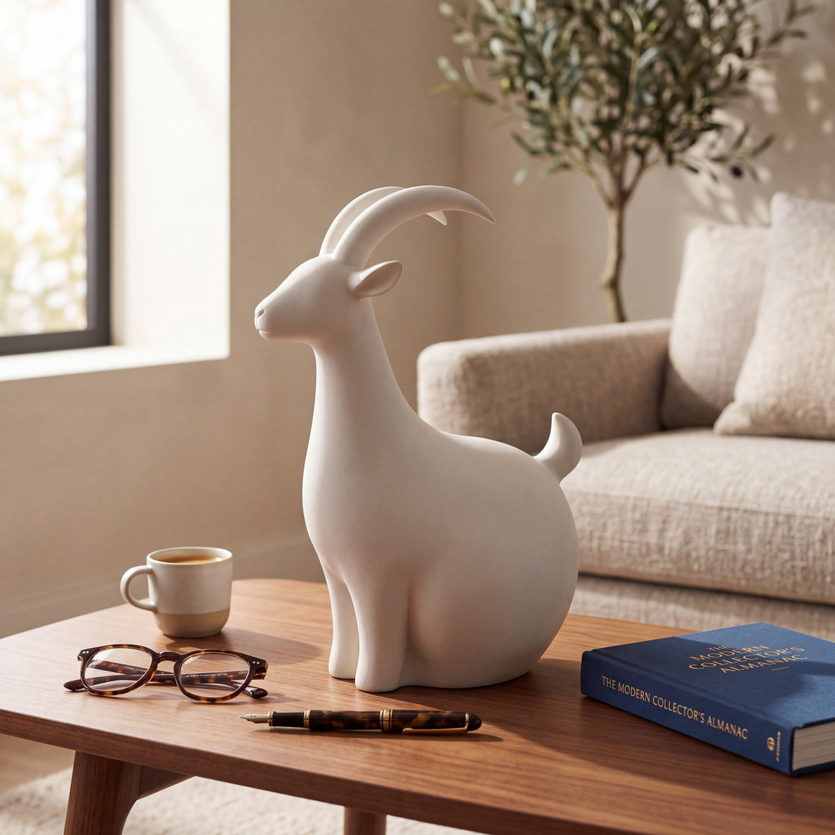 Minimalist Goat Figurine