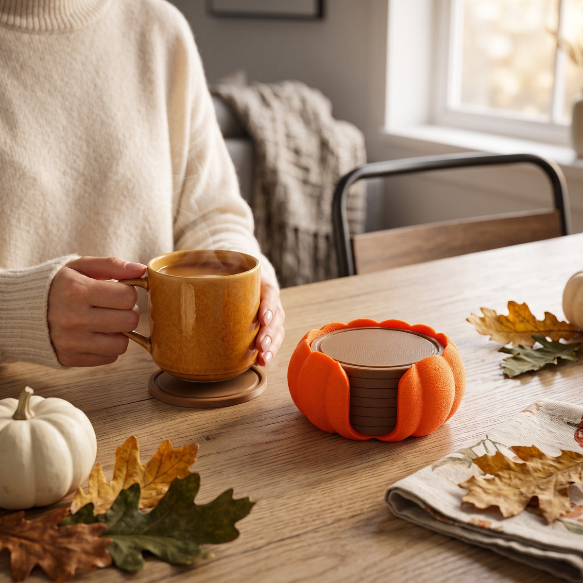 pumpkin coasters