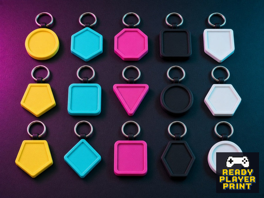 Ready Player Print logo keychains