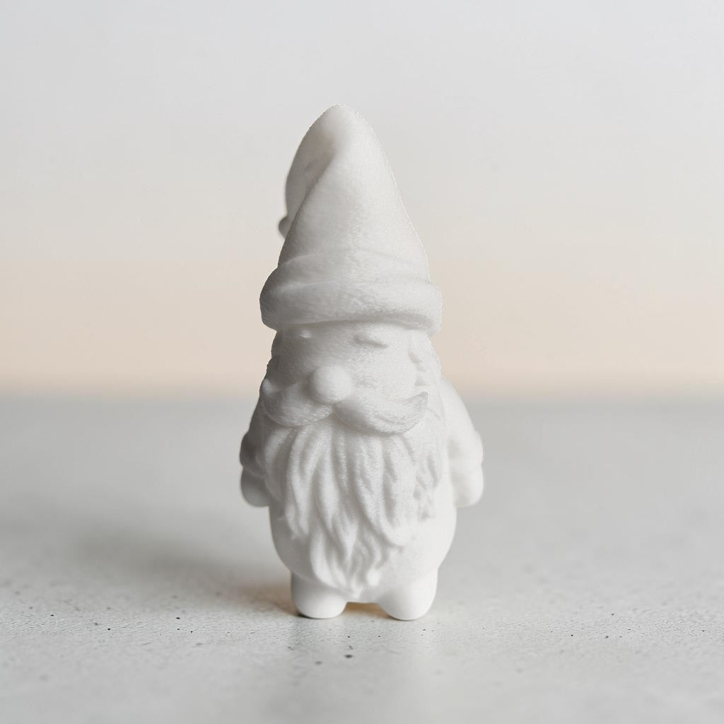 Minimalist Little Santa Figurine | Modern 3D Printed Christmas Gnome Decor, Holiday Gift