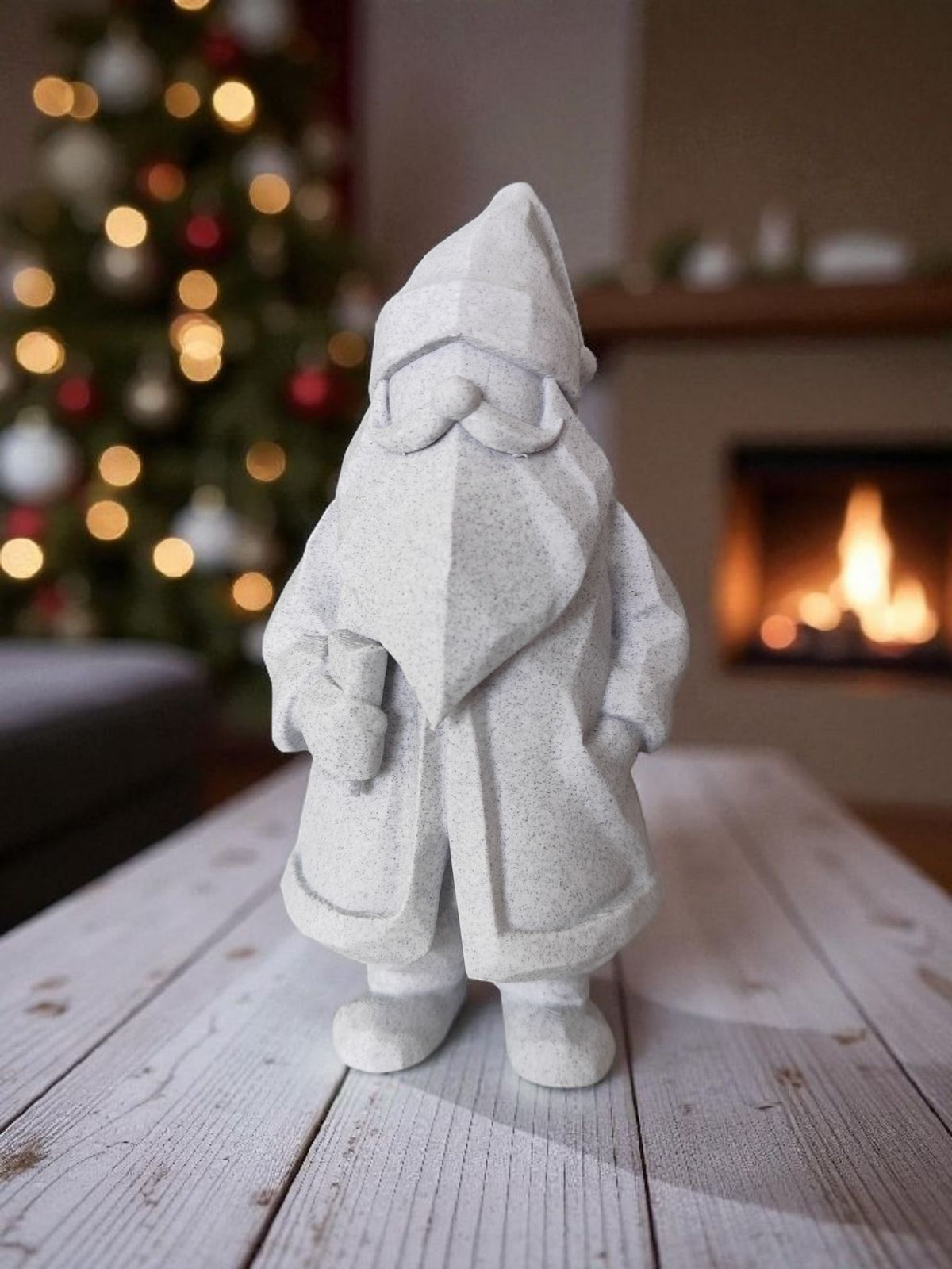 Minimalist Santa Claus Figure | Modern 3D Printed Christmas Decor, Holiday Gift