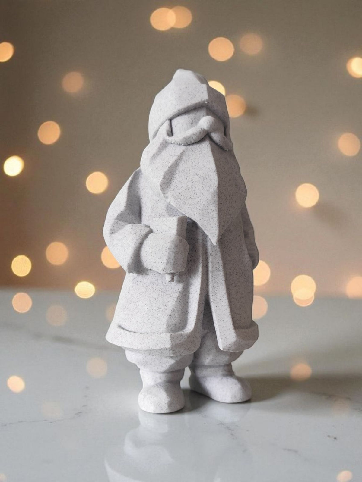 Minimalist Santa Claus Figure | Modern 3D Printed Christmas Decor, Holiday Gift
