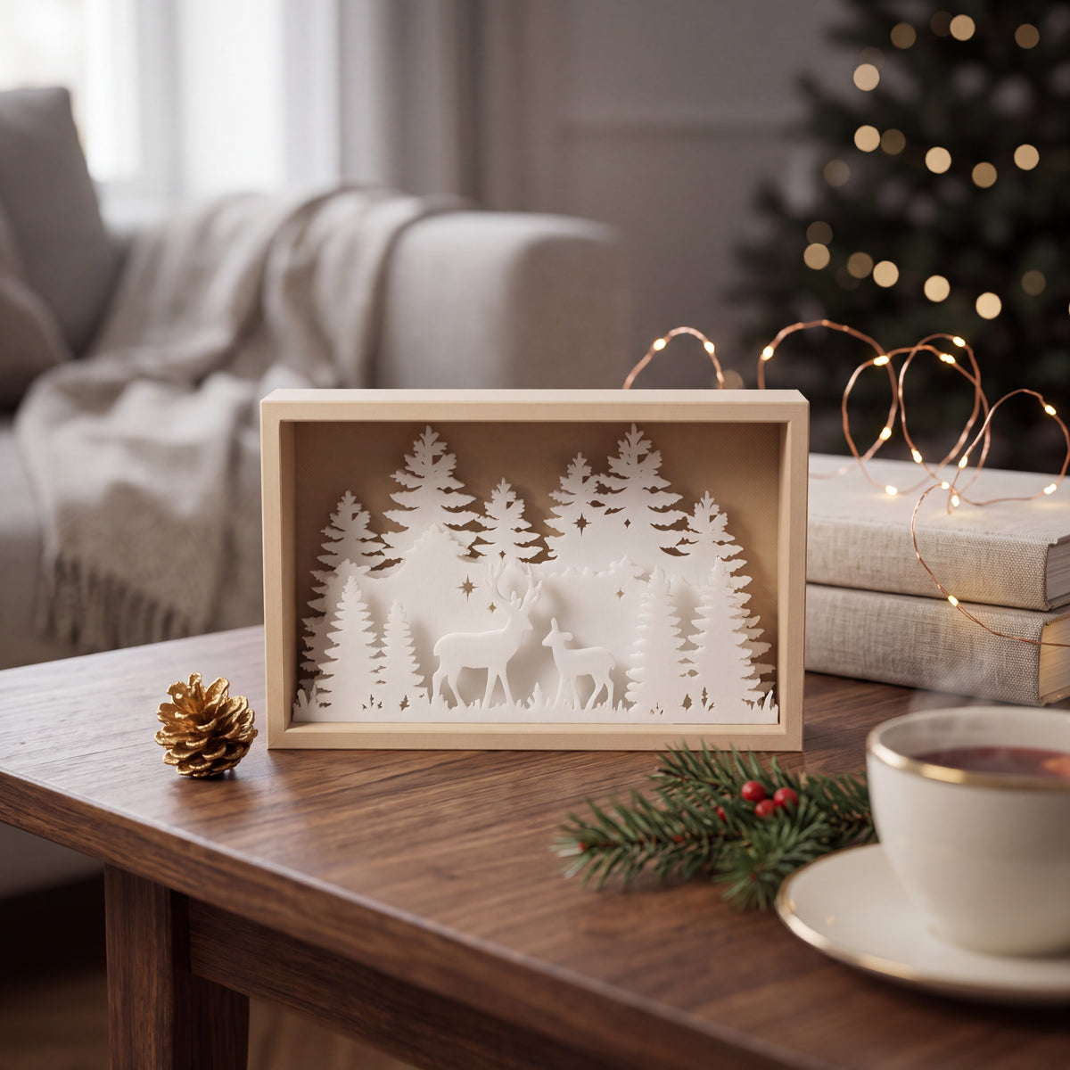 Winter Scene Shadow Box